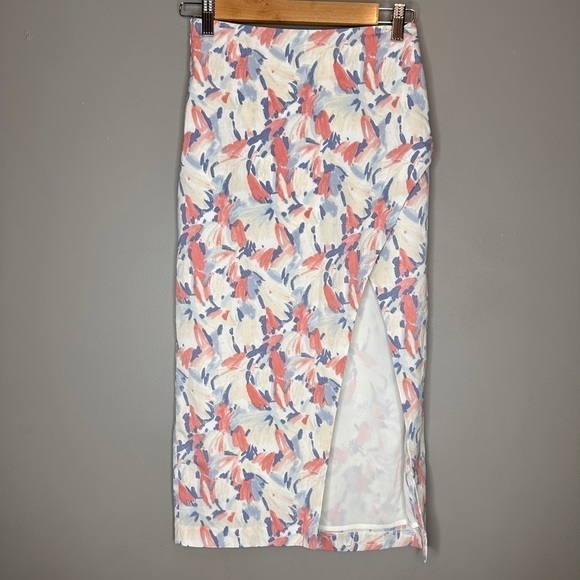 NWT Abercrombie & Fitch watercolor maxi skirt - Picture 1 of 8